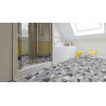 Sol PVC - Diamond Blue triangles bleu gris - Booster GERFLOR - rouleau 4M
