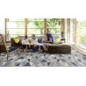 Sol PVC - Diamond Blue triangles bleu gris - Booster GERFLOR - rouleau 4M