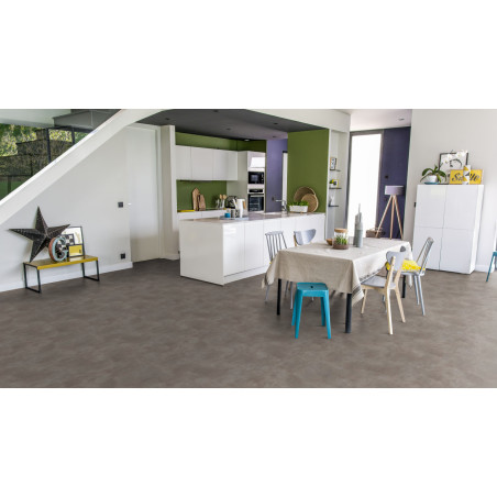 Sol PVC - Harlem Taupe faux uni métallique - Primetex GERFLOR - rouleau 4M