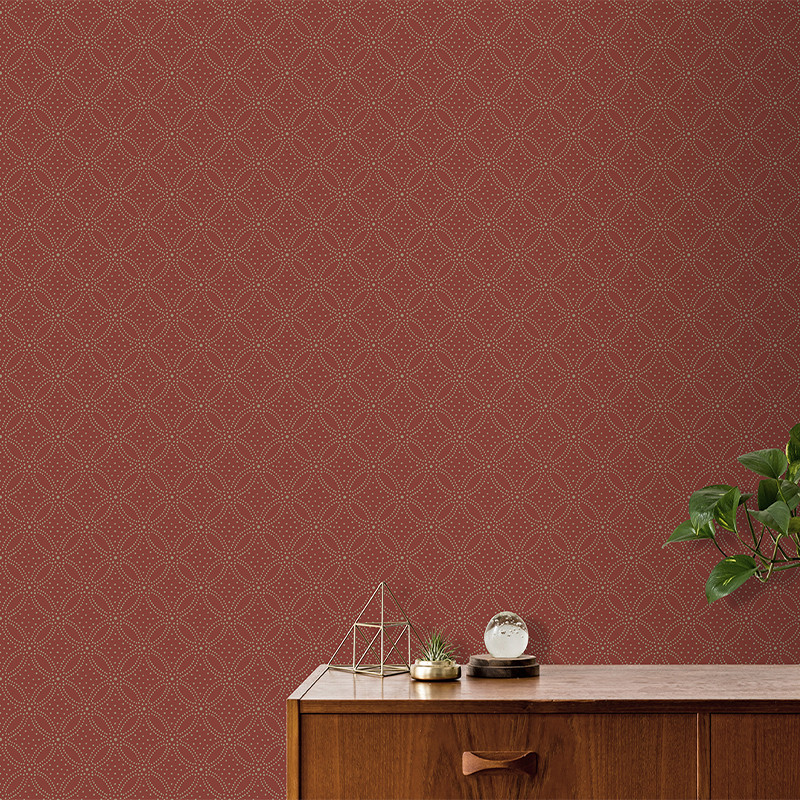 Papier peint Shippo rouge - ODYSSEE - Ugepa - M23710