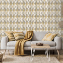 Papier peint Losange jaune et gris - ODYSSEE - Ugepa - L961-02