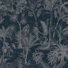Papier peint Animaux de la Jungle bleu et argent - ODYSSEE - Ugepa - L971-01D
