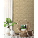 Papier peint Hexagone jaune - ODYSSEE - Ugepa - L606-02
