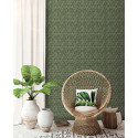 Papier peint Hexagone vert - ODYSSEE - Ugepa - L606-04