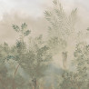 Papier peint Frise Forêt Brumeuse vert et gris - ODYSSEE - Ugepa - L924-04