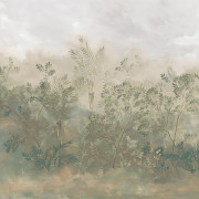 Papier peint Frise Forêt Brumeuse vert et gris - ODYSSEE - Ugepa - L924-04
