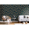 Papier peint Palmes bleu et beige - ODYSSEE - Ugepa - L933-01
