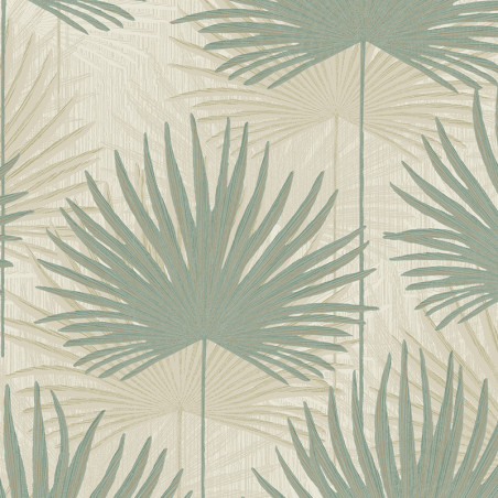 Papier peint Palmes vert et beige - ODYSSEE - Ugepa - L933-04