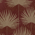 Papier peint Palmes rouge bordeaux et beige - ODYSSEE - Ugepa - L933-10