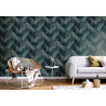 Papier peint Feuilles bleu et or - ODYSSEE - Ugepa - L934-01