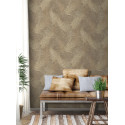 Papier peint Feuilles beige et or - ODYSSEE - Ugepa - L934-07