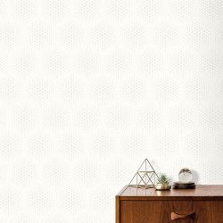 Papier peint Nid d'abeilles blanc - GALACTIK - Ugepa - J506-00