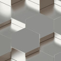 Papier peint Modèle 3D argent - GALACTIK - Ugepa - L970-09