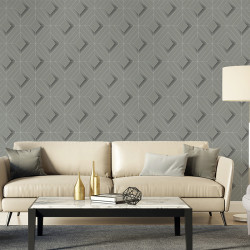 Papier peint Losanges gris - GALACTIK - Ugepa - L614-09