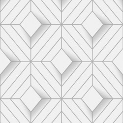 Papier peint Losanges blanc - GALACTIK - Ugepa - L614-00