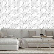 Papier peint Losanges blanc - GALACTIK - Ugepa - L614-00