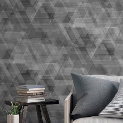 Papier peint Khamsin gris foncé- GALACTIK - Ugepa - L935-09