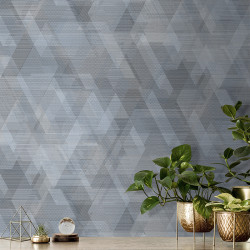 Papier peint Khamsin gris bleu - GALACTIK - Ugepa - L935-01