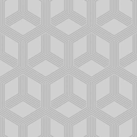 Papier peint Hexagone gris - GALACTIK - Ugepa - L842-09