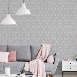 Papier peint Hexagone gris - GALACTIK - Ugepa - L842-09