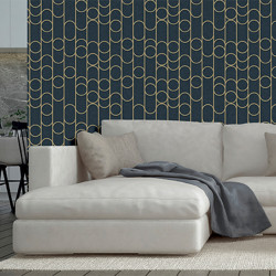 Papier peint Elliptique bleu - GALACTIK - Ugepa - M240-01