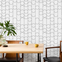Papier peint Elliptique blanc - GALACTIK - Ugepa - M240-00