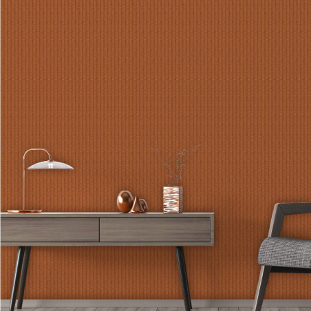 Papier peint Faux Uni terracotta - ODYSSEE - Ugepa - L953-05