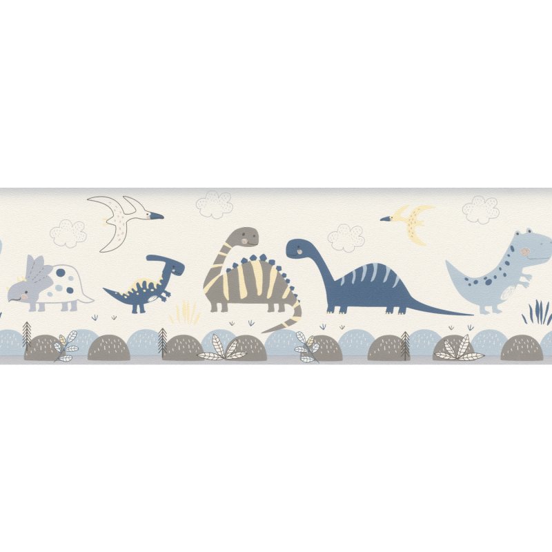 Frise enfant Jurassic bleu - BAMBINO - Rasch - BBN248869