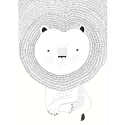 Panoramique Lion noir et blanc - BAMBINO - Rasch - BBN842227