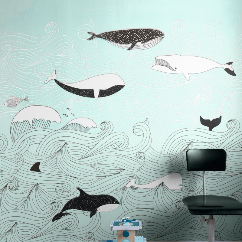 Panoramique Sous l'Océan bleu ciel - BAMBINO - Rasch - Studio Class BBN842500