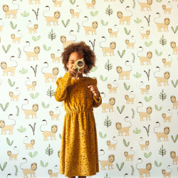 Papier peint Léo beige - BAMBINO - Rasch - Studio Class BBN531701