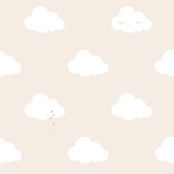 Papier peint Nuage beige - BABY LAND - Lutèce - ND21116