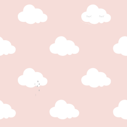 Papier peint Nuage rose - BABY LAND - Lutèce - ND21115