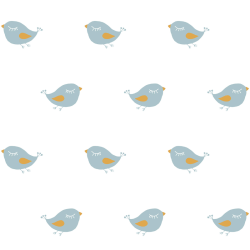 Papier peint Oiseau pailleté blanc - BABY LAND - Lutèce - ND21106