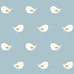 Papier peint Oiseau pailleté bleu - BABY LAND - Lutèce - ND21105