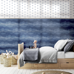 Papier peint Nuages dégradé bleu - BABY LAND - Lutèce - 5419