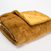 Plaid Luxe camel tout doux - 130x170cm - Amadeus