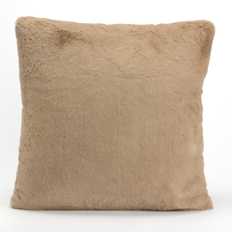 Coussin Luxe taupe tout doux - 50x50cm - Amadeus