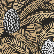 Papier peint Palmeta noir et doré - ORPHEE - Casamance - 74741840