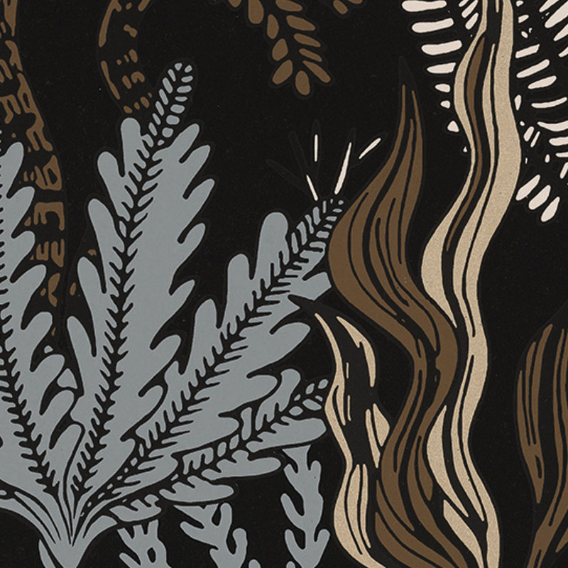 Papier peint Posidonie noir - ORPHEE - Casamance - 74700406