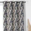 Rideau à œillets Java gris bleuté et beige - Linder - 01910-49