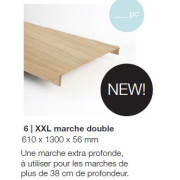 Marche stratifiée double XXL chêne Florida 110 - Concept d'escalier Maëstro Steps