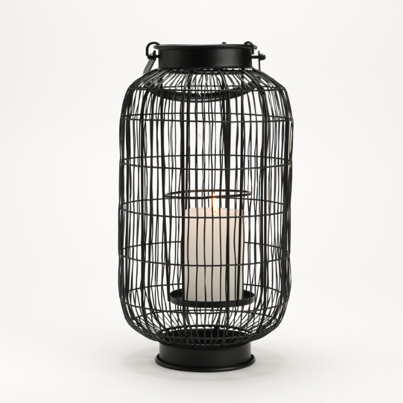 Lanterne Ryokan noir - 32x18cm - Amadeus - 146433
