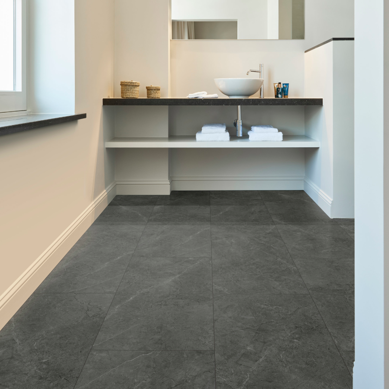 Dalle céramique clipsable "Dome50CERA0695B" gris foncé - Ceratouch - CORETEC
