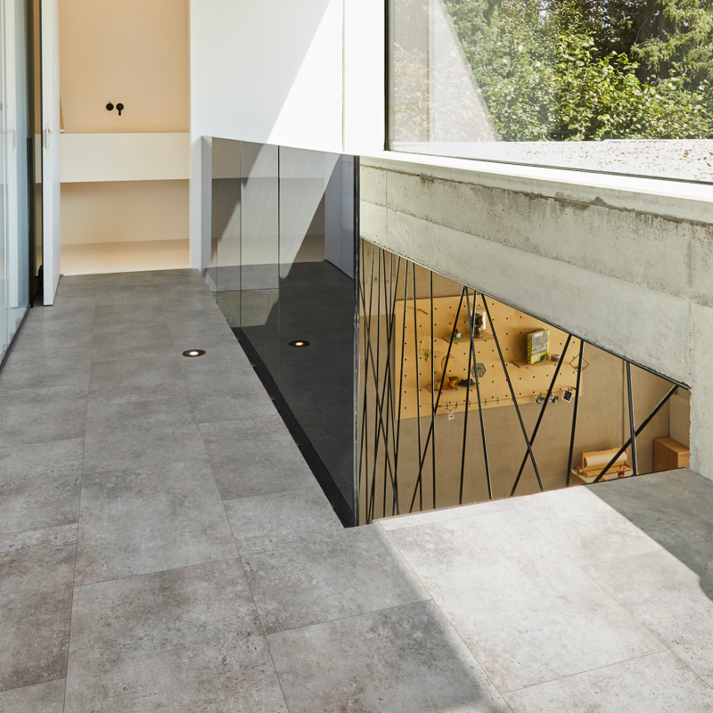 Dalle céramique clipsable "Etna 50CERA0894B" gris foncé - Ceratouch - CORETEC