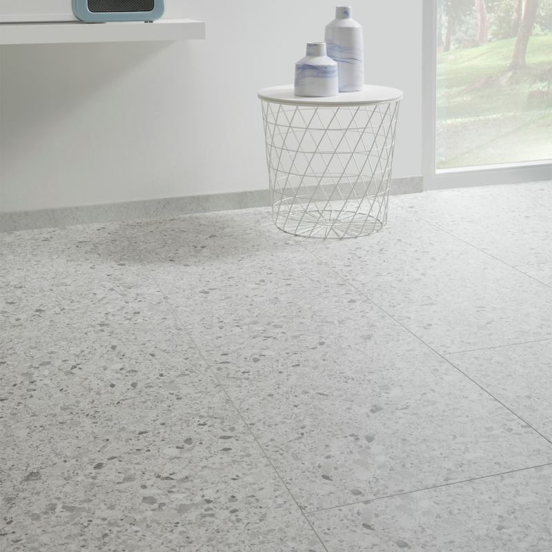 Dalle céramique clipsable "Branco 50CERA0990B" gris clair - Ceratouch - CORETEC