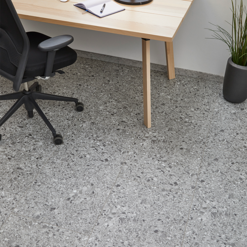 Dalle céramique clipsable "Branco 50CERA0993B" gris foncé - Ceratouch - CORETEC