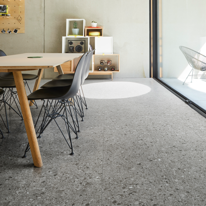 Dalle céramique clipsable "Branco 50CERA0997B" gris anthracite - Ceratouch - CORETEC