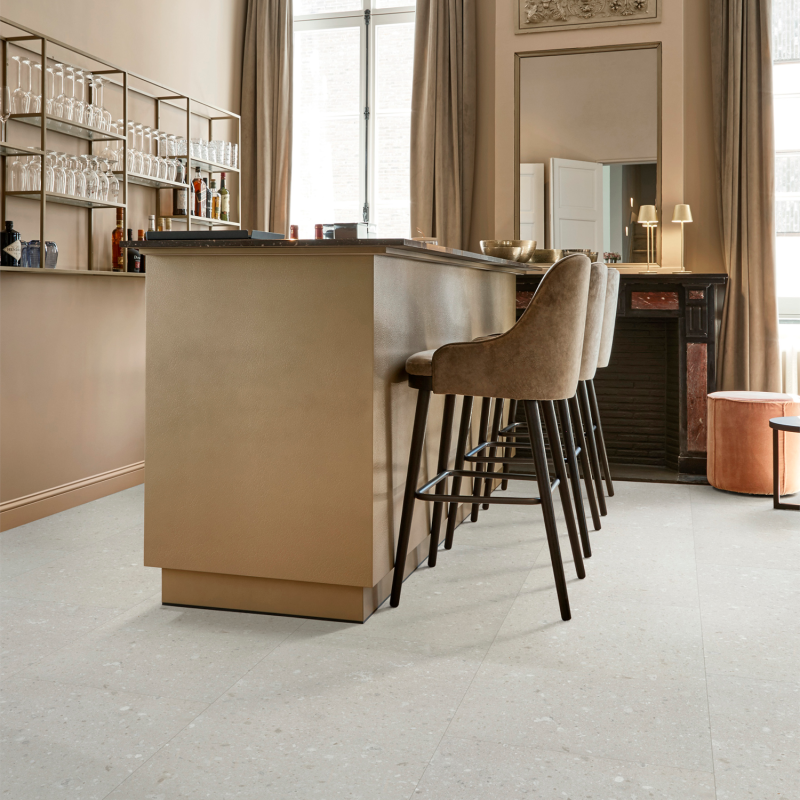 Dalle céramique clipsable "Eifel 50CERA1091B" gris clair - Ceratouch - CORETEC