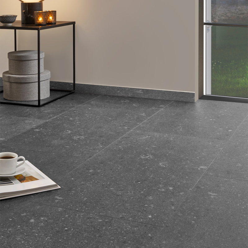 Dalle céramique clipsable "Eifel 50CERA1097B" gris anthracite - Ceratouch - CORETEC